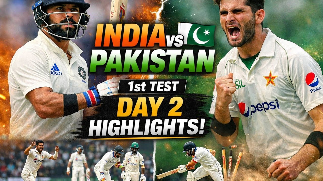 India vs Pakistan Day 2 Highlights | Match Turned Dramatic on Day 2! 🔥