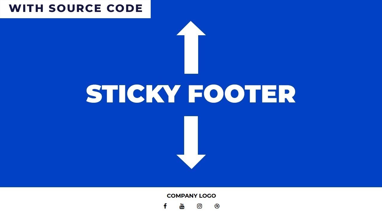 How to Create Sticky Footer using HTML CSS | Sticky Footer with CSS