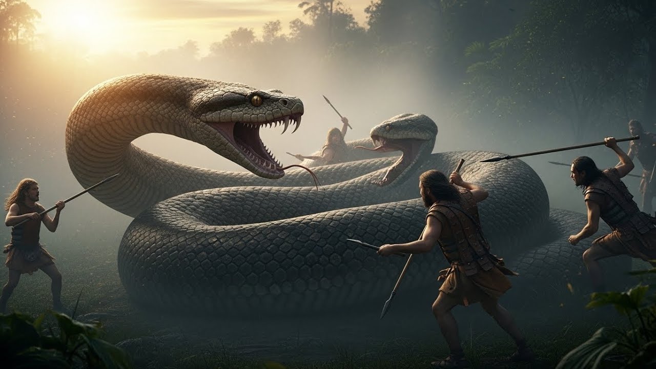 When Prehistoric Humans Fought the World’s Largest #Titanoboa#PrehistoricHumans#GiantSnake