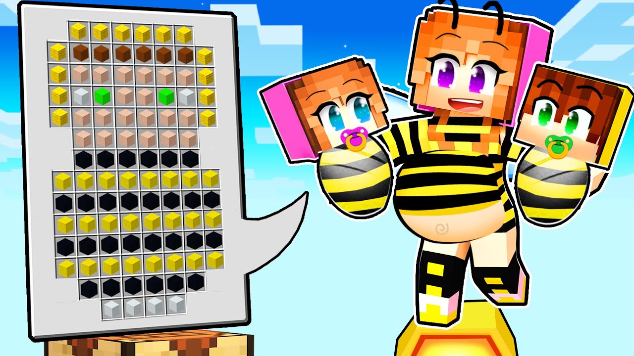 Crafting BEE FAMILY in Minecraft!