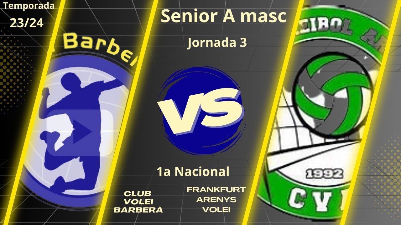 CV Barberà vs CV Arenys, senior A masculí, 1a nacional, 22/10/23, #Aymibarberà!!