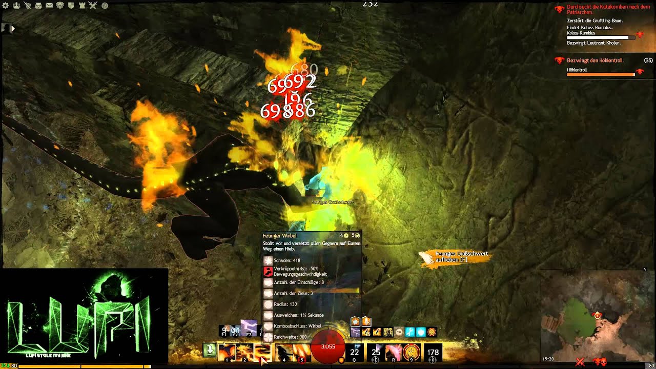 Guild Wars 2: AC Path 3 Boss Solo Elementalist [25 sec]