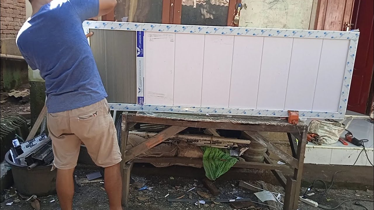 cara membuat pintu kamar mandi aluminium-lombok aluminium