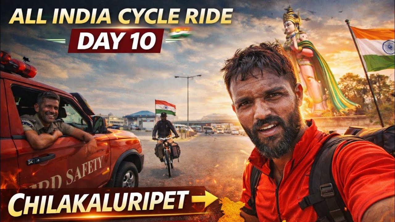 ALL INDIA CYCLE RIDE 🇮🇳 | DAY 10 | Chilakaluripet to Vijayawada 🚴&zwj;♂️🔥@Pedalwithvikkie