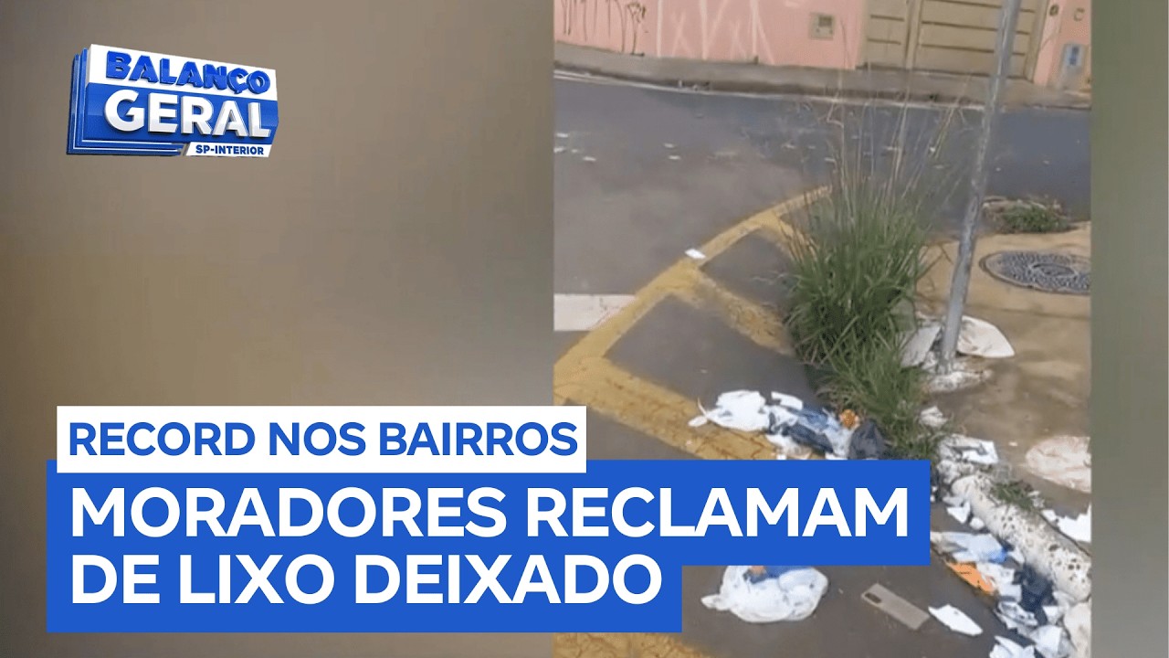 Moradores reclamam que coletores têm deixado lixo para trás em Franca (SP)