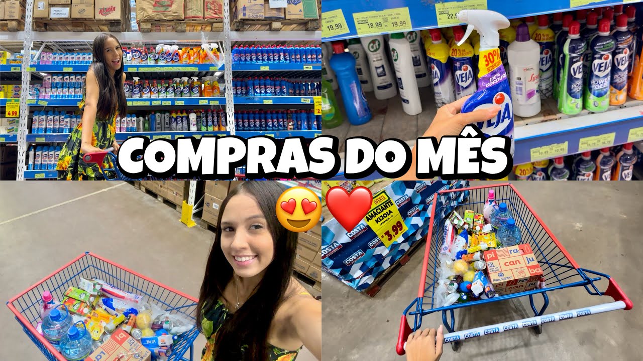 COMPRAS DO MÊS MORANDO SOZINHA ( comprei só o básico)🛒🥰🍊🍉
