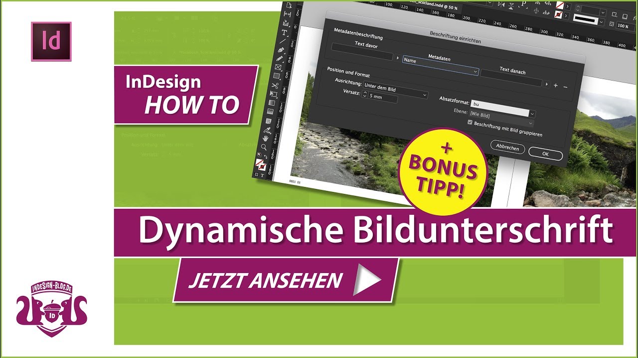 Dynamische Bildunterschrift erstellen // InDesign HOW TO
