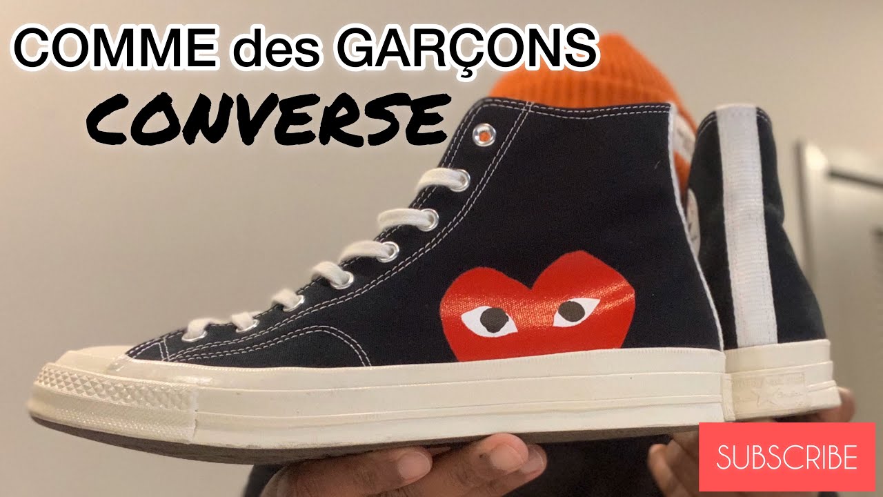CONVERSE X COMME des GAR&Ccedil;ONS PLAY BLACK/RED REVIEW & ON FEET