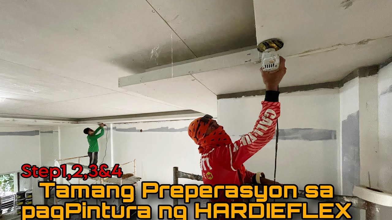 Paano mag Pintura at Preperasyon sa Hardieflex/Cement board na Kisame Step by Step 