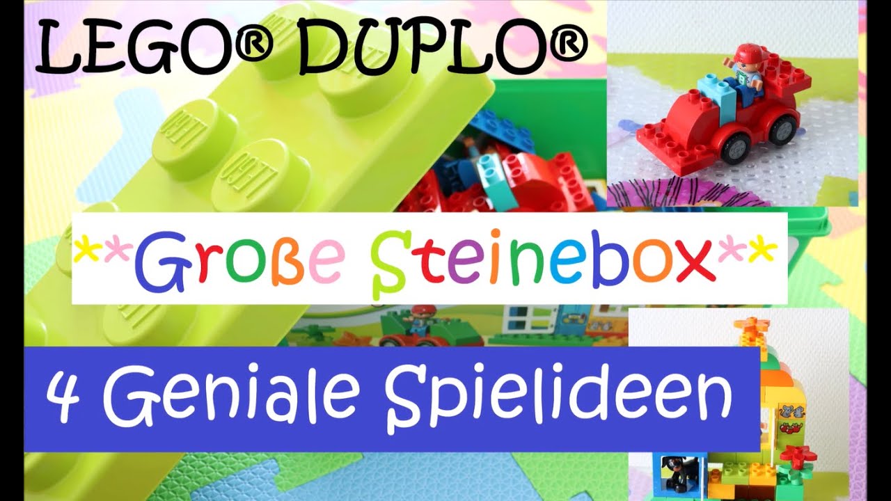 LEGO&reg; DUPLO&reg; Gro&szlig;e Steinebox | 4 GENIALE Spiel-Ideen zum Nachbauen | (Power-Schwert, Formel1-Auto&hellip;)