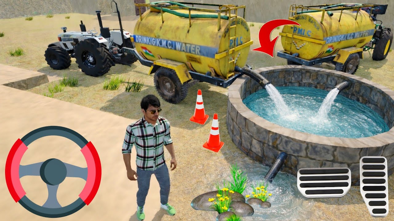 Water tanker In Game Indian vehicle simulator 3d 💦😱 #gamingvideos #tractors #tanker 