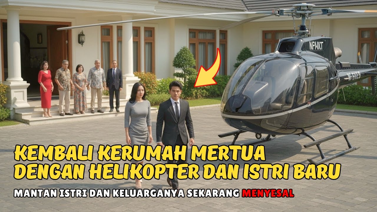 KEMBALI KERUMAH MERTUA DENGAN HELIKOPTER DAN ISTRI BARU‼️MANTAN ISTRI DAN KELUARGANYA MENYESAL