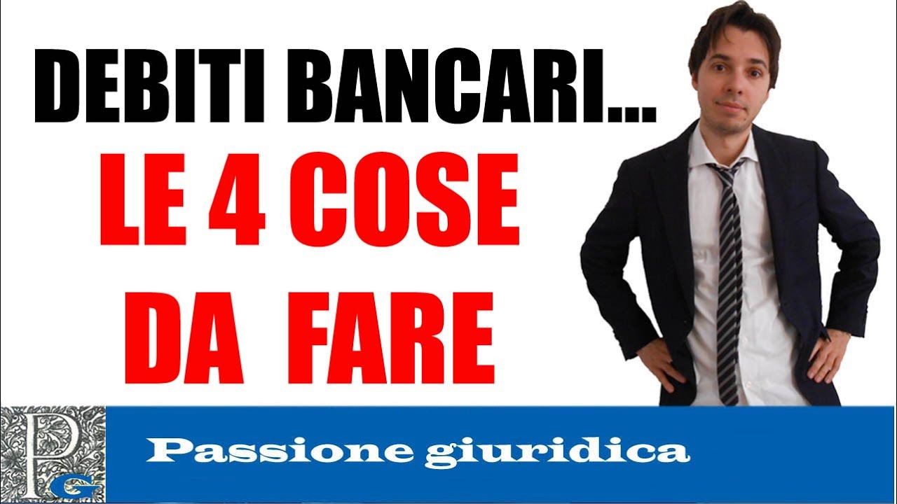 Debito con banche o finanziarie: le 4 cose da fare!!🤔😎