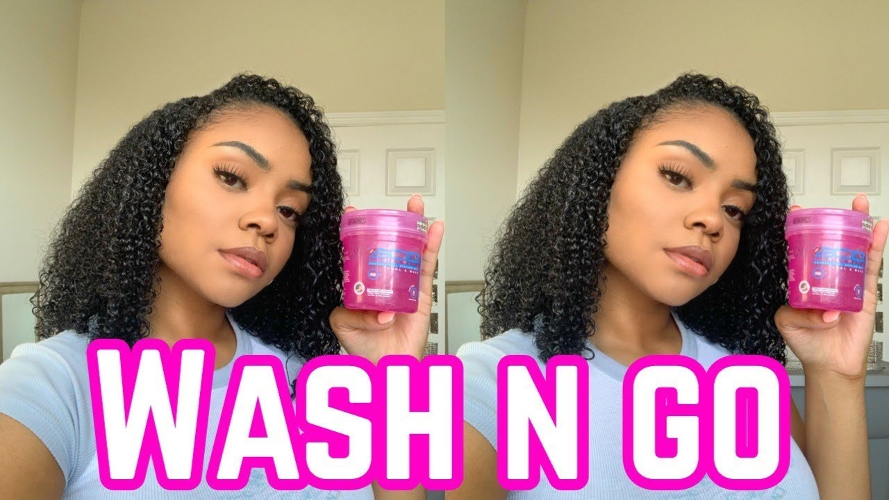 Wash And Go Routine For Natural Hair 2019 | Pink Eco Styler : Curl And Wave