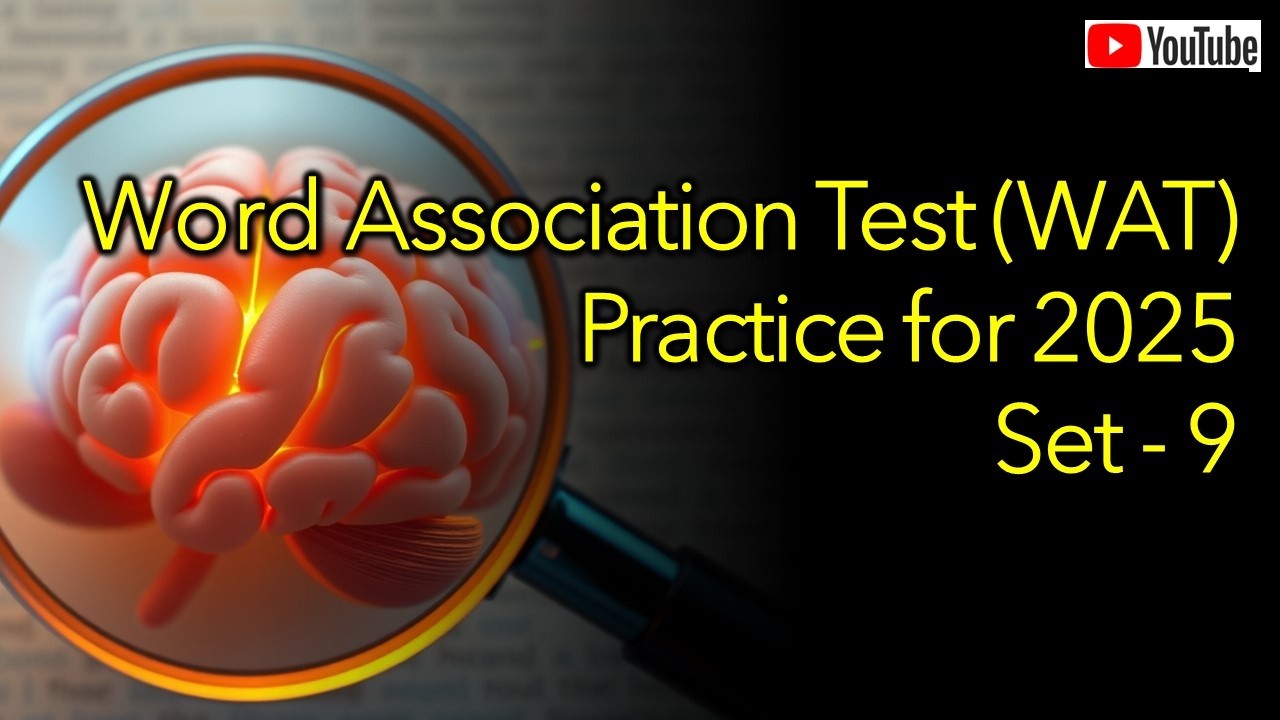 Word Association Test (WAT) Practice 2025 Set 9 | Ace WAT for SSB & Other Psychology  Interview 🎖️🎖️