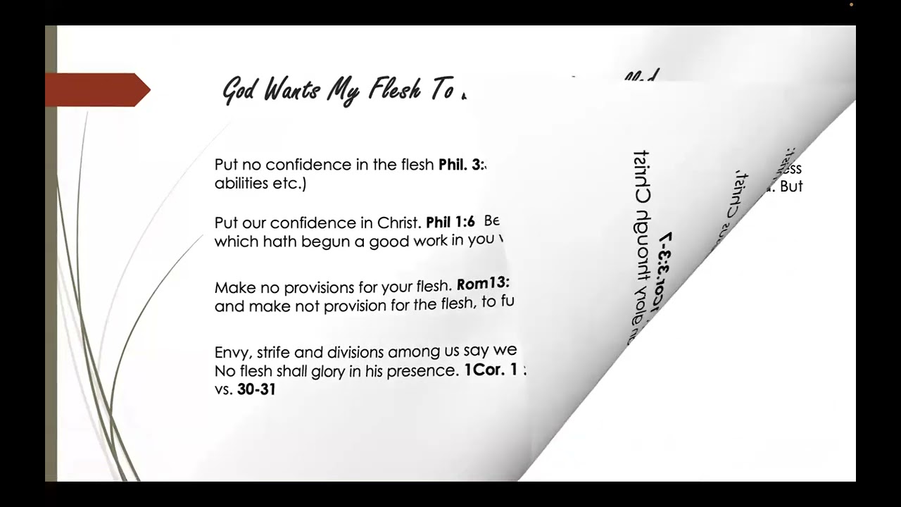 God Wants My Flesh To Be Spirit Controlled