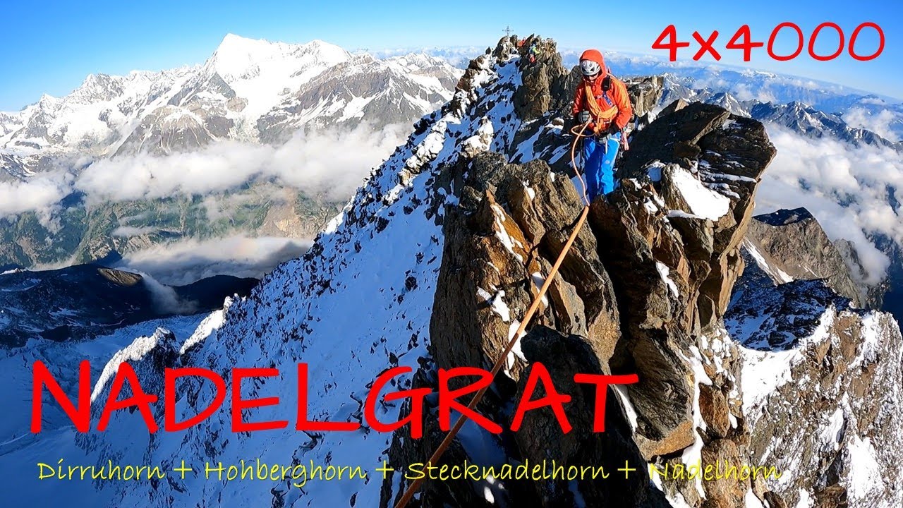 Nadelgrat Überschreitung über die Selle, Überschreitung 4x4000, diese Tour vergesse ich nie...!