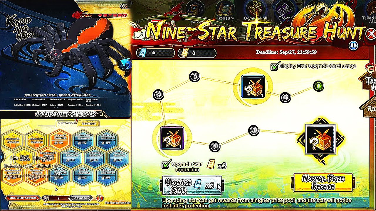 Naruto Online -  Spending 30k of Ingots on Nine-Star Treasure Hunt ~ HK Server