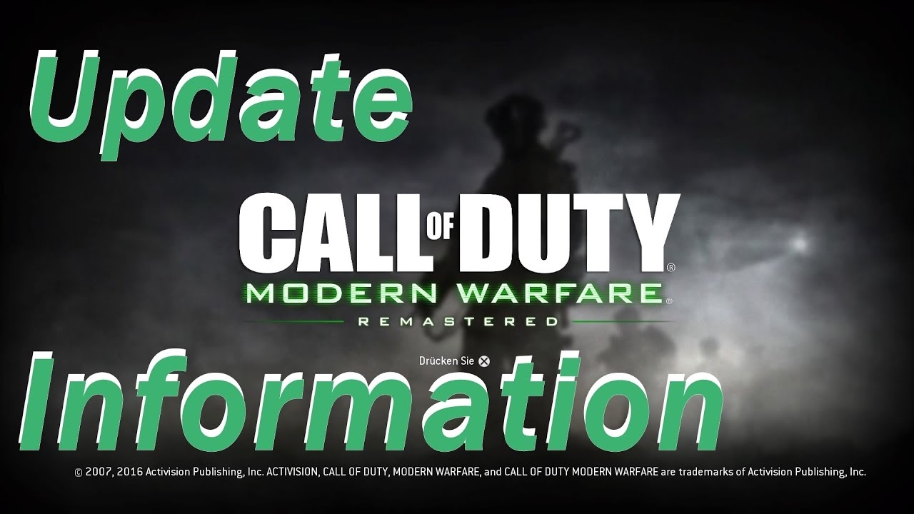 Call Of Duty Modern Warfare Remastered Update 1.08 & 1.09