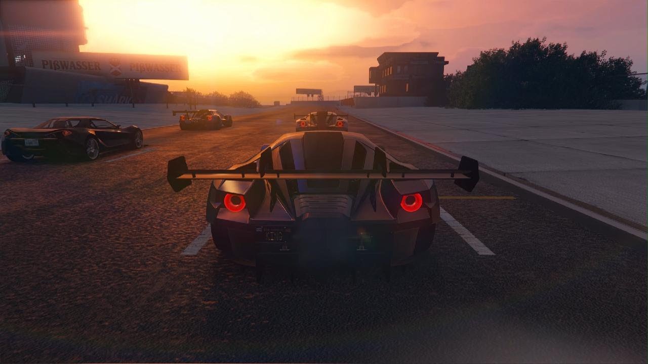 GTA 5) Race + Sunset😍Track💣ComeBack🤩