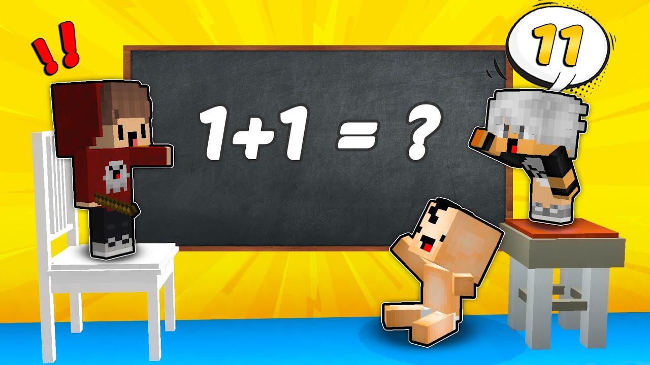 مون كرافت : بسبس صار مدرس😂 خربنا المدرسة و رحنا اكلنا فلافل