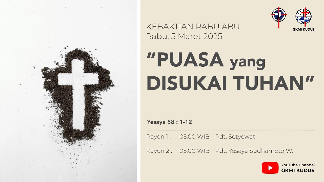 Kebaktian Rabu Abu, 5 Maret 2025