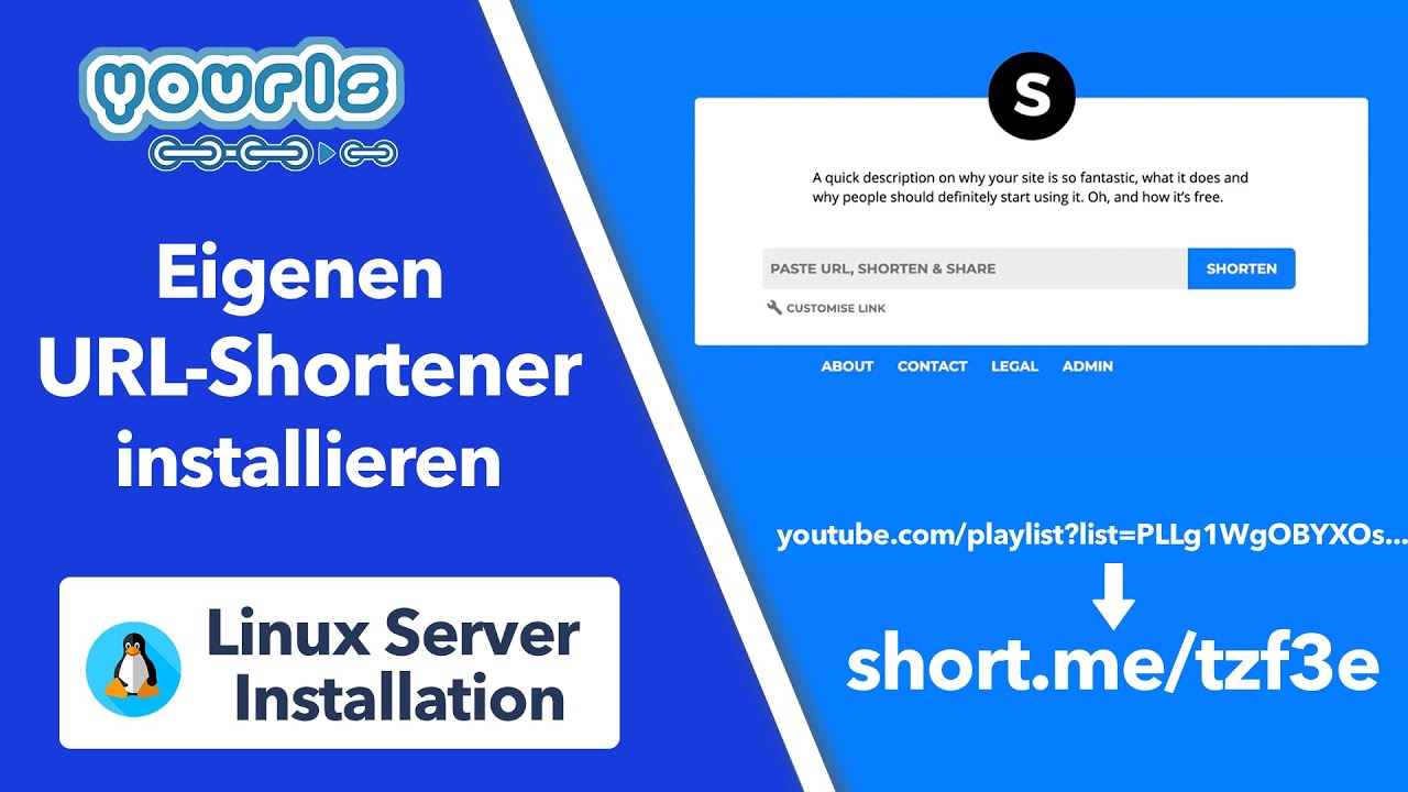 Eigenen URL-Shortener auf Linux Server installieren - YOURLS Schritt-für-Schritt Installation