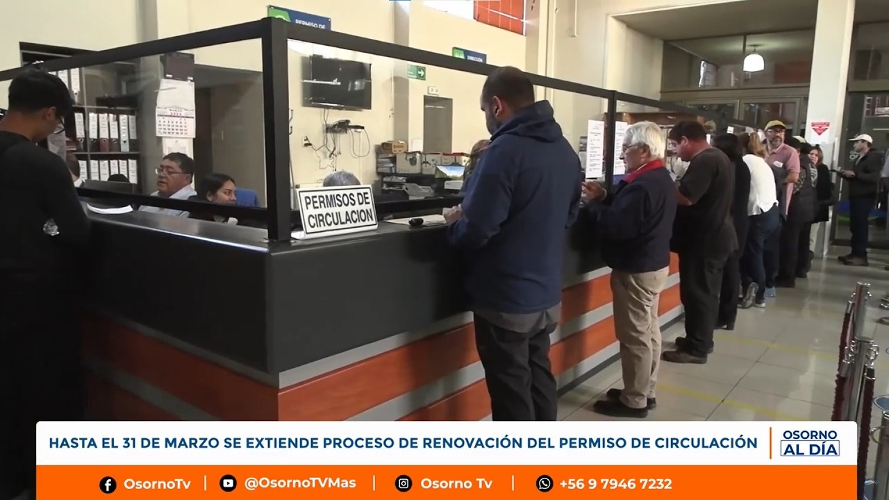 HASTA EL 31 DE MARZO SE EXTIENDE PROCESO DE RENOVACIÓN DEL PERMISO DE CIRCULACIÓN