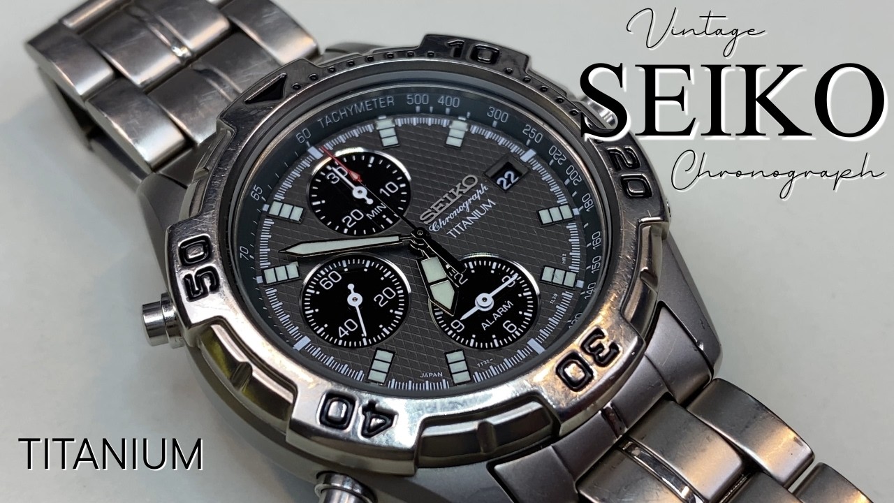 Титановый хронограф SEIKO 7T32 7H40
