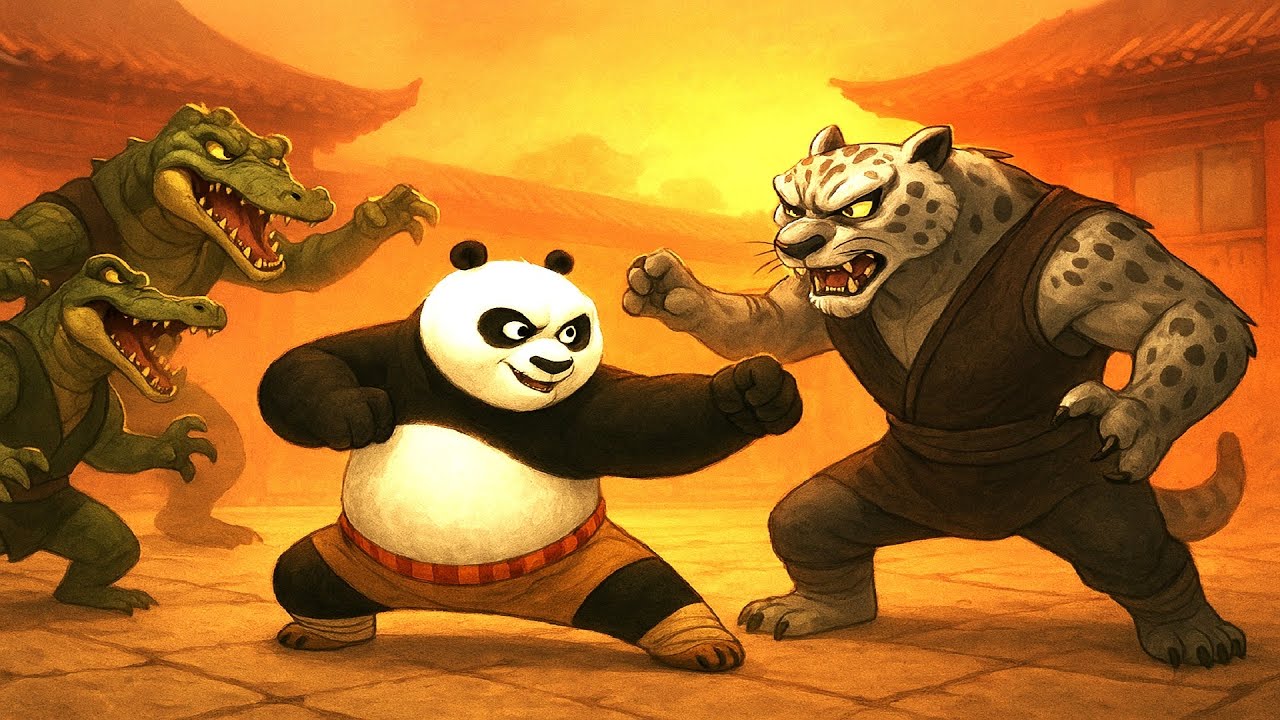 Tai Lung Crock Army VS Panda Master || Kung Fu Panda