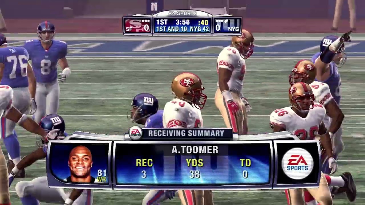 Madden NFL 09 Gameplay - Franchise mode - San Francisco 49ers vs New York Giants