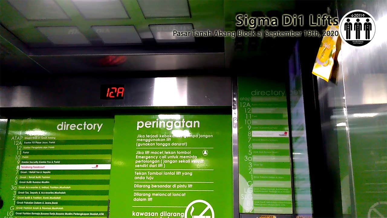 Sigma Traction Lifts / Elevators with Chime Update at Pasar Tanah Abang Blok A, Jakarta