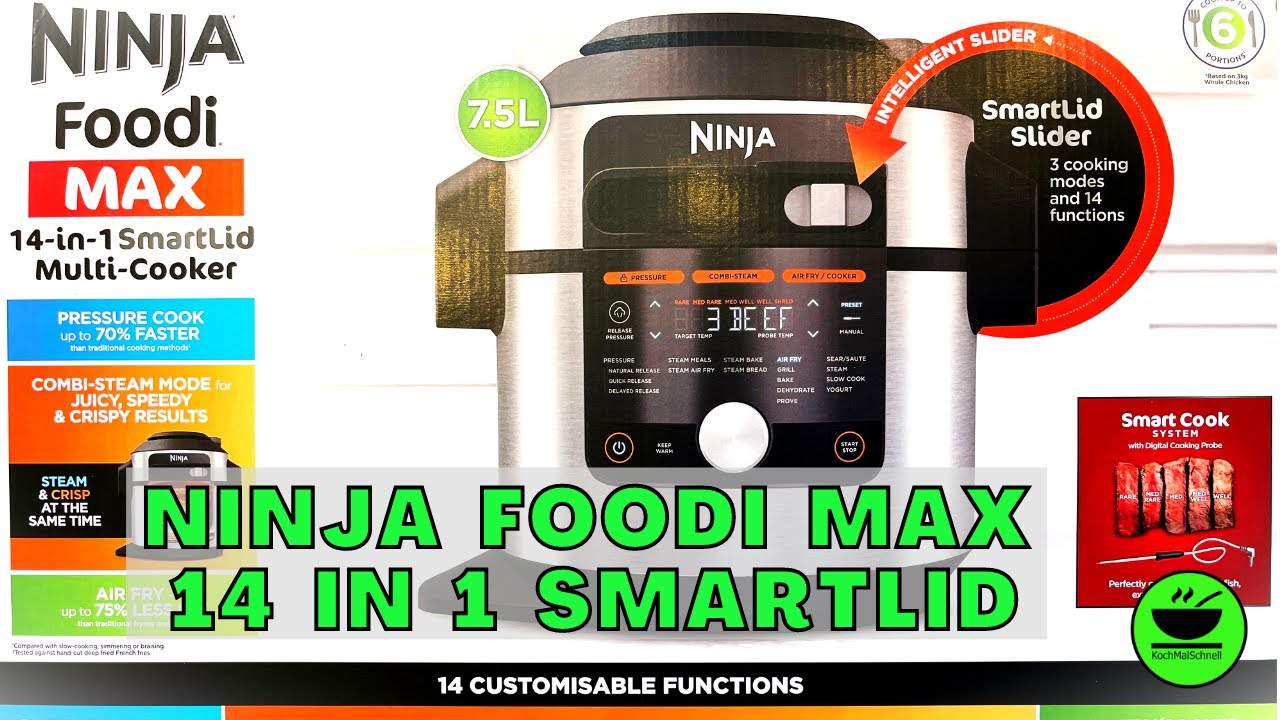 Ninja Foodi Max SmartLid 14 in 1 Multikocher Unboxing von KochMalSchnell