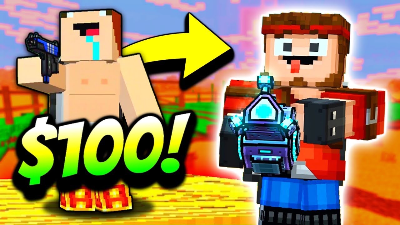 Noob Spends $100 in Pixel Gun 3D and THIS Happened... (New Update 21.1)