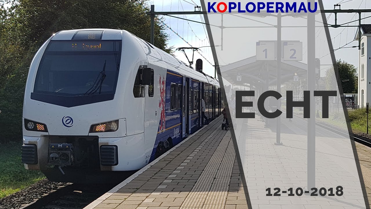 Treinen op station Echt - 12 oktober 2018