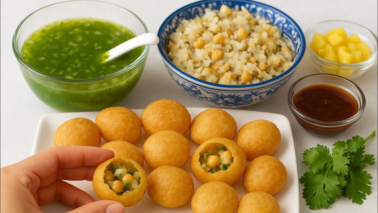 Pani puri recipe _ Golgappa Recipe#panipuri #cooking#food #indianfood #deliciousrecipe 