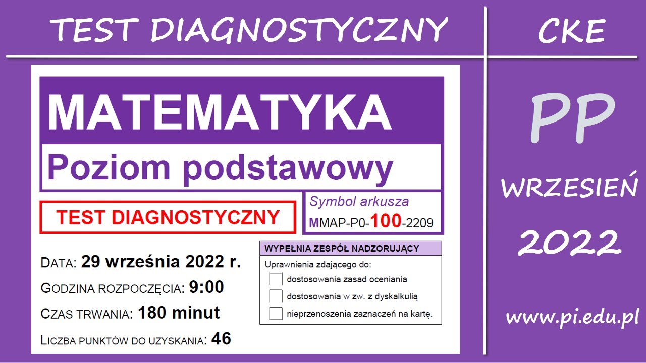 Matura próbna 2023. Wrzesień 2022. PP. Test diagnostyczny