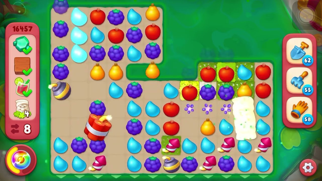 Gardenscapes Level 16457 (Hard Level)