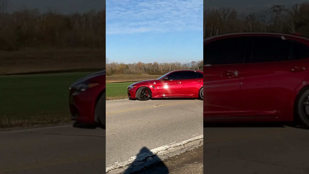 Alfa Romeo Giulia Quadrifoglio Accelerating Sounds!! #alfa #alfaromeo #driving #exhaust #shorts