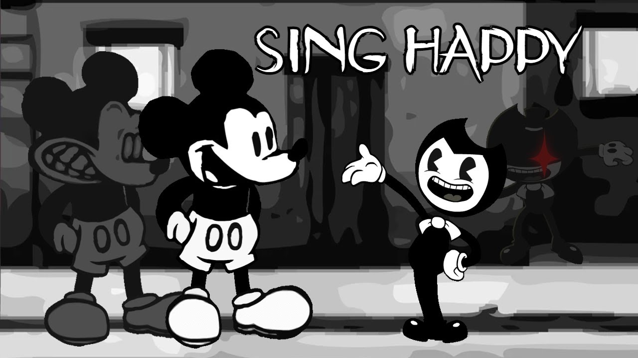 Happy but is SuicideMouse.Avi vs Cartoon Bendy - Friday Night Funkin