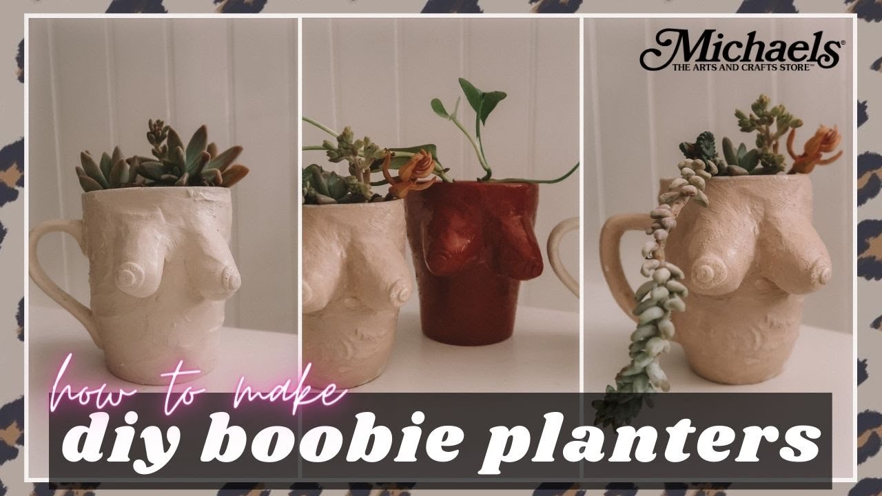diy boho planter... boobie edition! || diy clay boobie planters || diy boho home decor