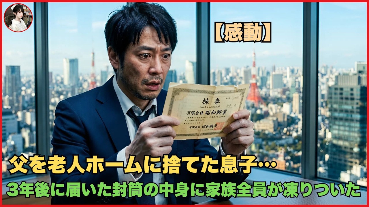 父を老人ホームに捨てた息子…3年後に届いた封筒の中身に家族全員が凍りついた【感動】 #動エピソード #老後の物語 #家族の物語
