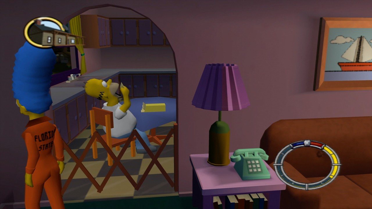 Моменты из жизни дома Симпсонов в игре The Simpsons Hit and Run Game для PS2