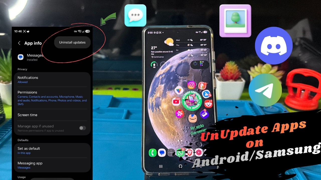 How to Un update an App on Android or Samsung