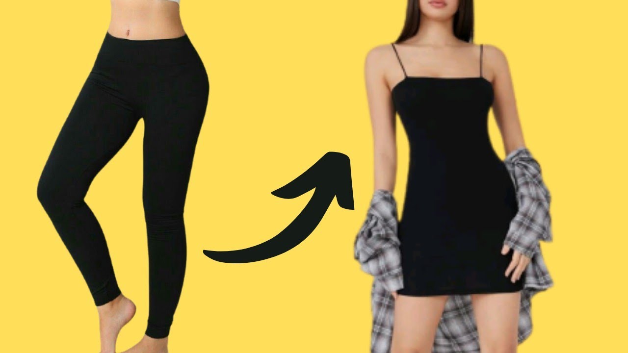 COMO TRANSFORMAR CALÇA LEGGING EM VESTIDO Dicas De Customizações
