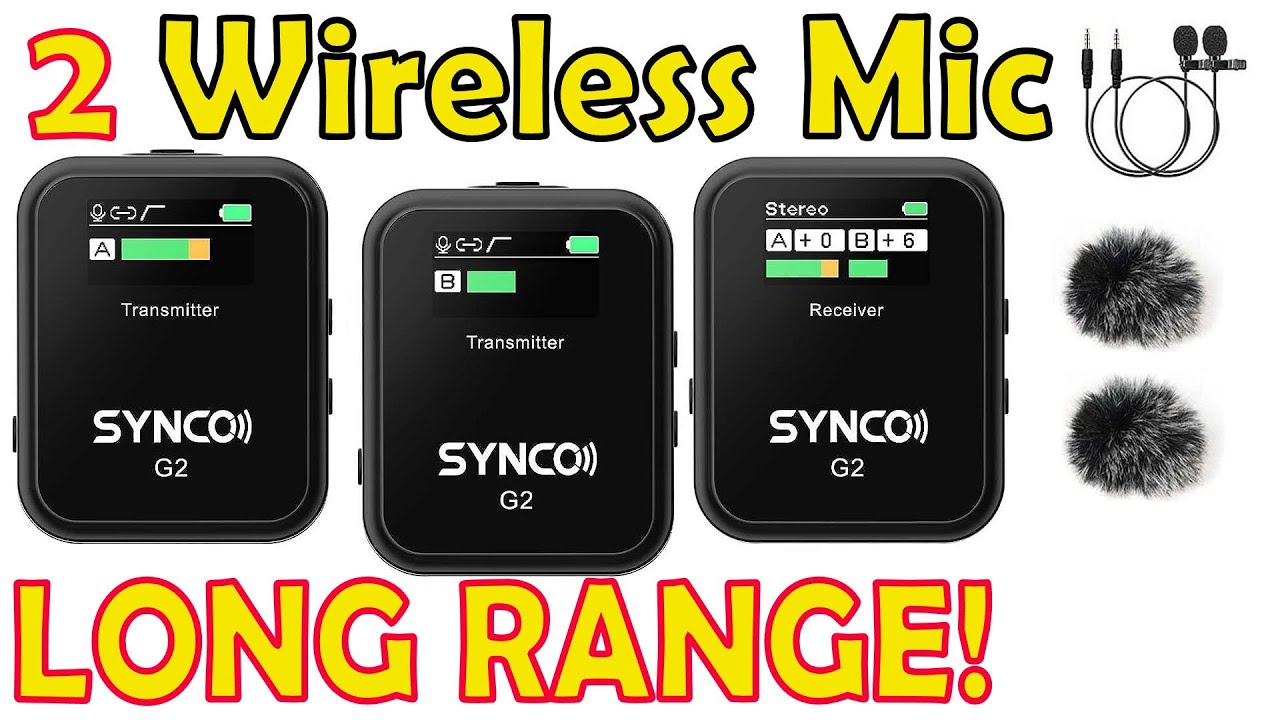 Wireless Microphone SYNCO G2 A2 REVIEW And DEMO