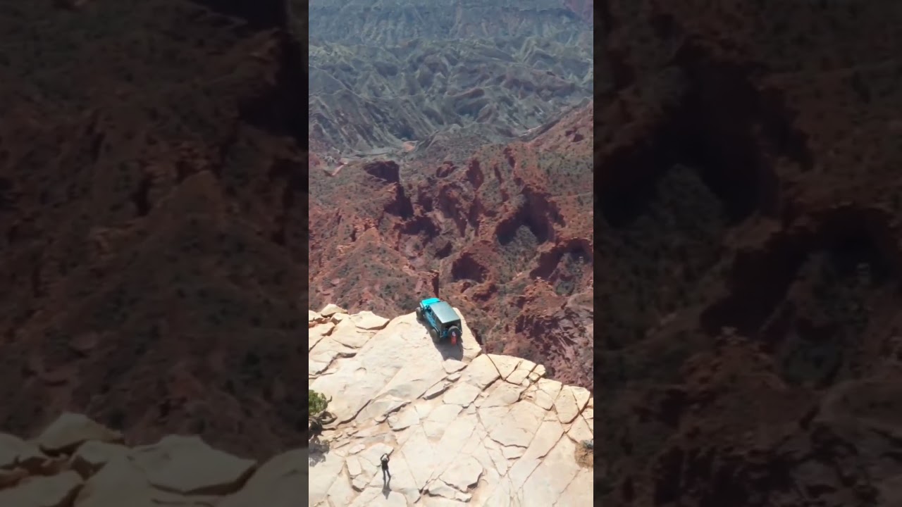 The iconic spot on Top of the World Trail in Moab.
