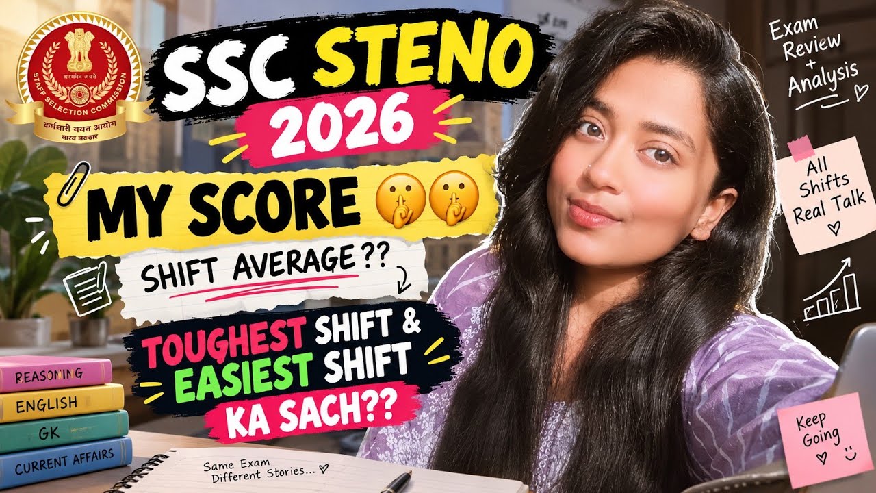 SSC STENO 2026🔥| MY SCORE 🤫🤫| SHIFT AVERAGE💥| TOUGHEST SHIFT???| ANSWER KEY 🔑#ssc #steno