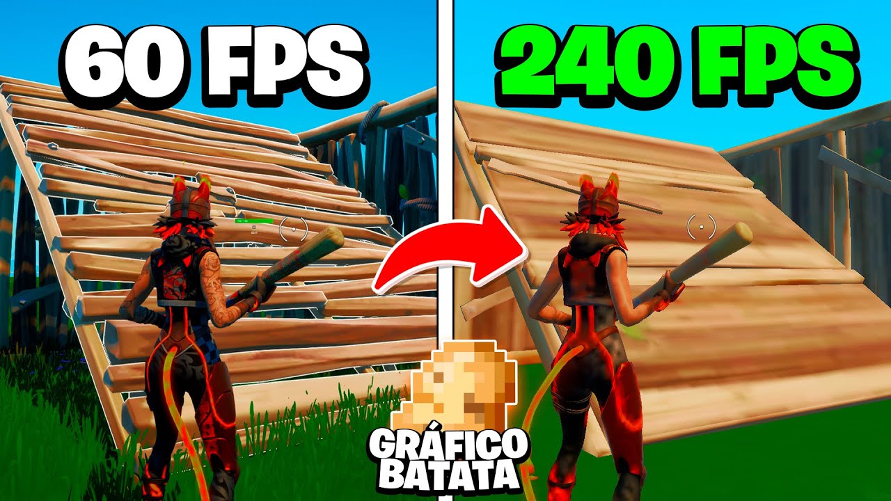 COMO DEIXAR O FORTNITE COM GRÁFICO ULTRA BAIXO! | AUMENTE FPS | GRÁFICO BATATA