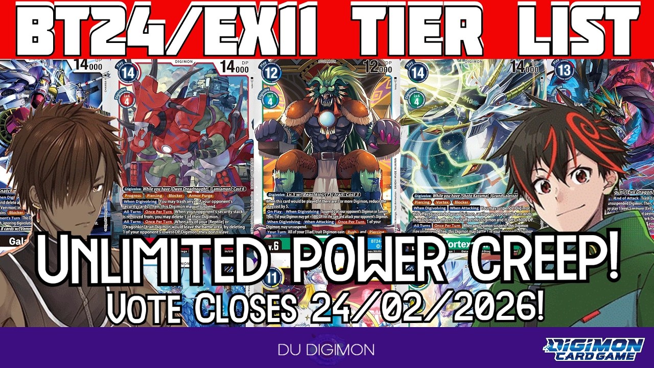 UNLIMITED POWER CREEP!!! // Digimon TCG BT24/EX11 Tier List VOTE NOW!